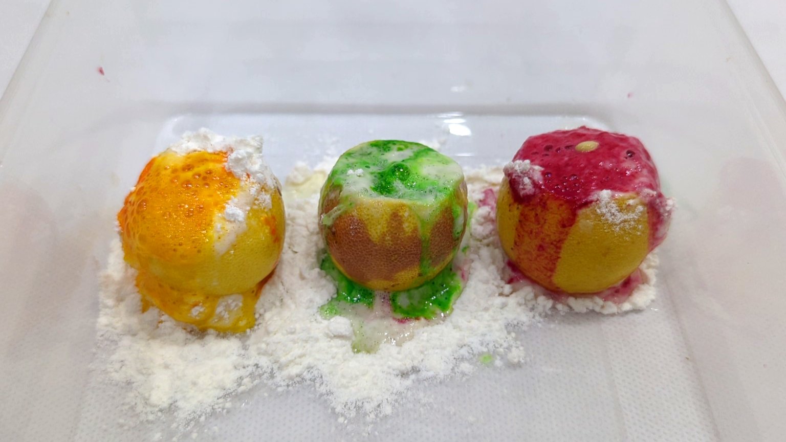 Lemon Volcano Acid Base Reaction