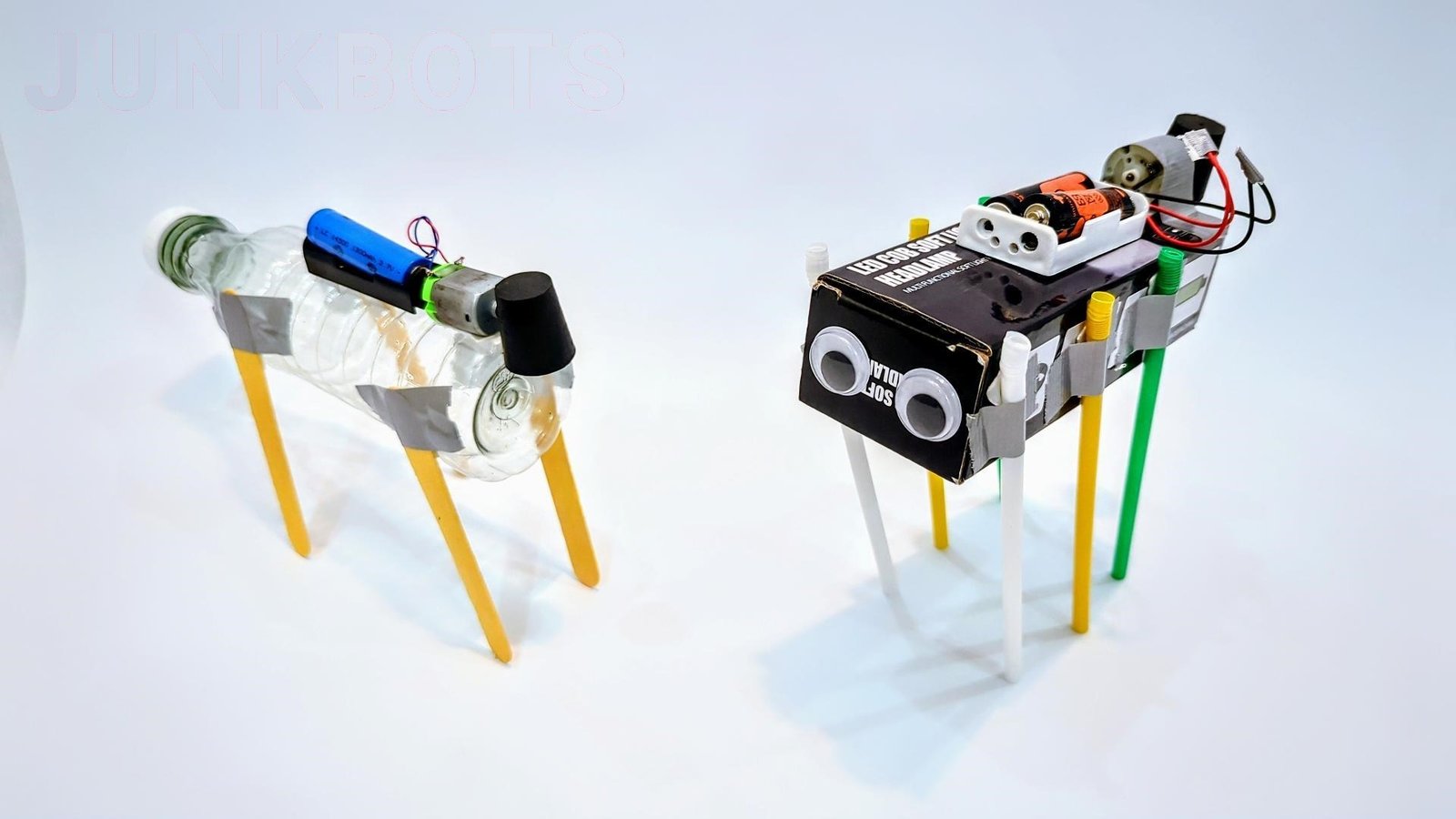Junkbots Walking Robots from Recycled Materials